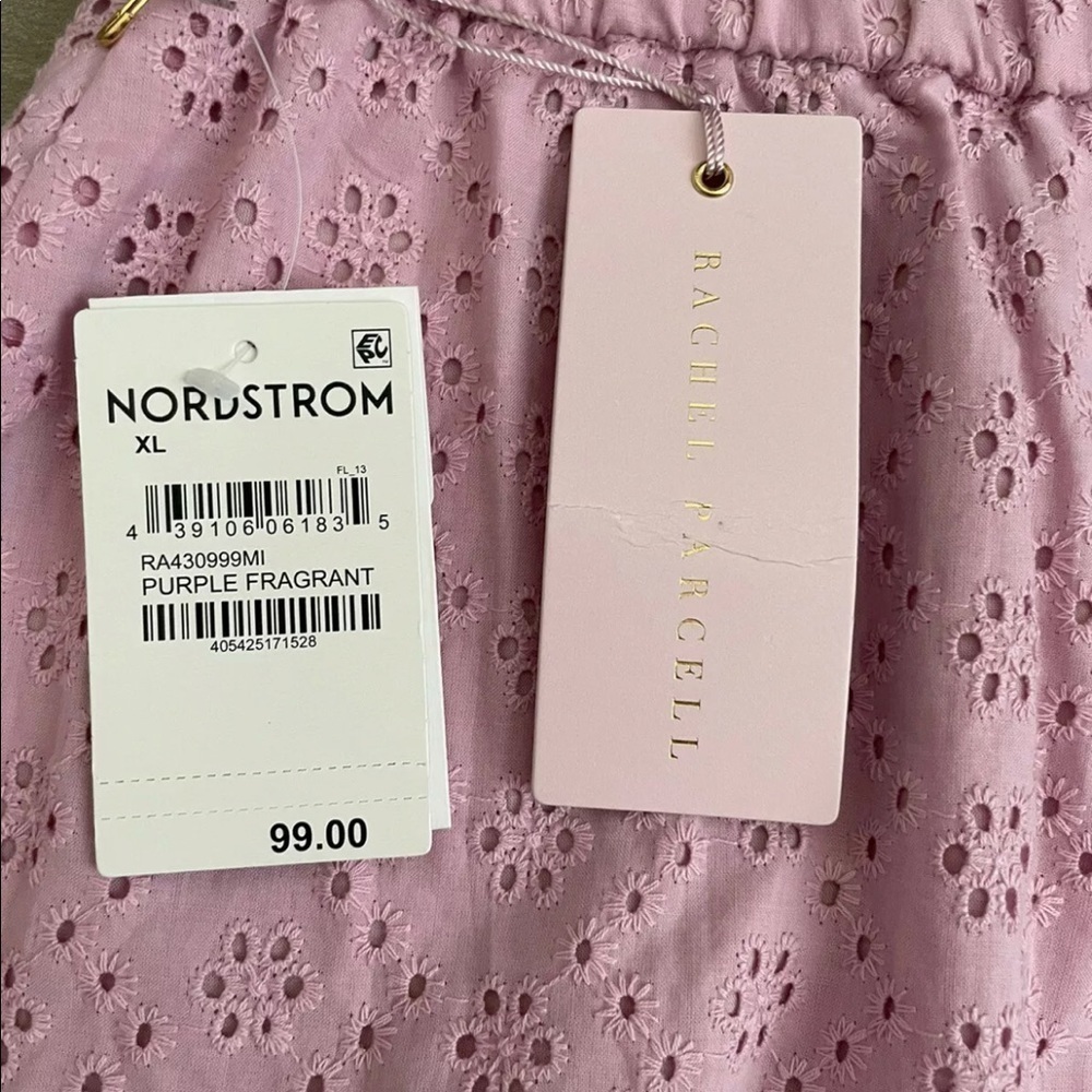 Rachel Parcell Front Button Eyelet Skirt XL NWT Pink - Picture 3 of 5